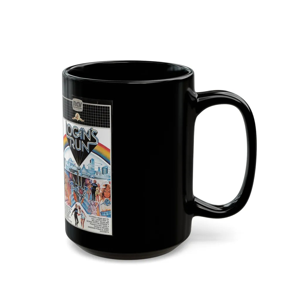 LOGANS RUN (VHS COVER) - Black Coffee Mug-Go Mug Yourself