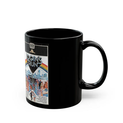 LOGANS RUN (VHS COVER) - Black Coffee Mug-Go Mug Yourself