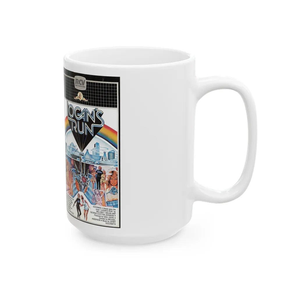 LOGANS RUN (VHS COVER) - White Coffee Mug-Go Mug Yourself