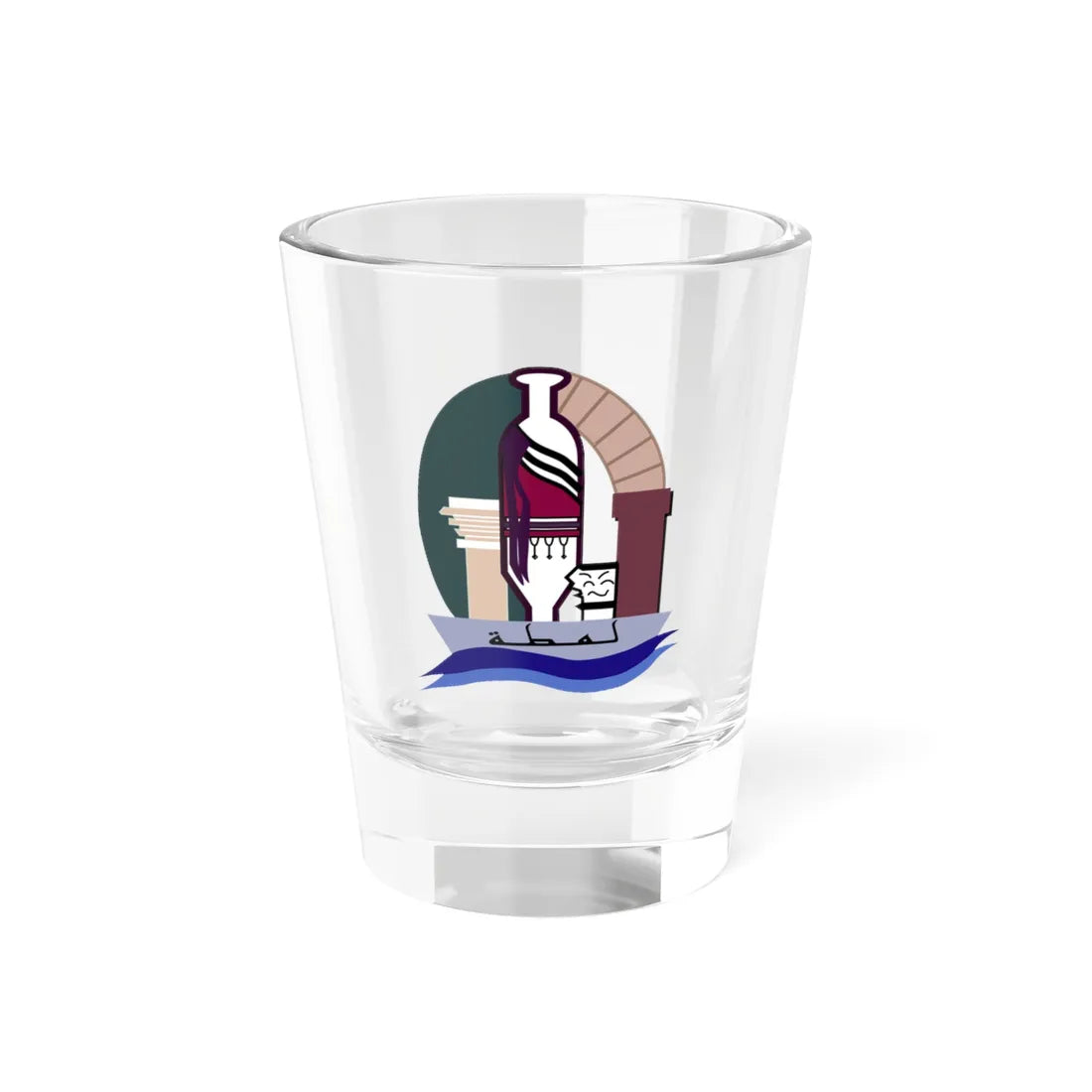 Logo commune Lamta (Tunisia) (Coat of Arms) Shot Glass 1.5oz 1.5oz - Go Mug Yourself