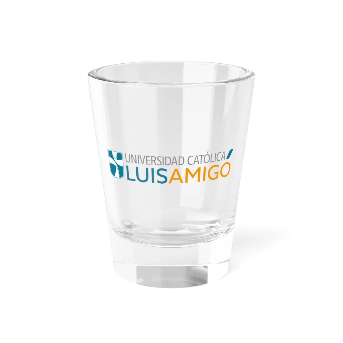 Logo de la Universidad Católica Luis Amigó (Colombia) (Coat of Arms) Shot Glass 1.5oz 1.5oz - Go Mug Yourself