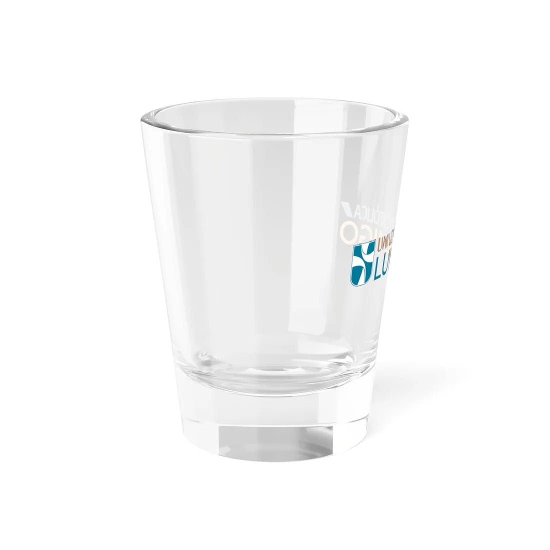 Logo de la Universidad Católica Luis Amigó (Colombia) (Coat of Arms) Shot Glass 1.5oz - Go Mug Yourself