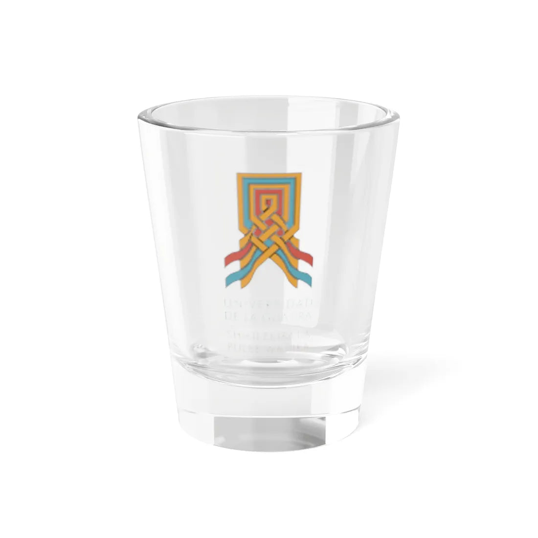 Logo de la Universidad de La Guajira (Colombia) (Coat of Arms) Shot Glass 1.5oz 1.5oz - Go Mug Yourself