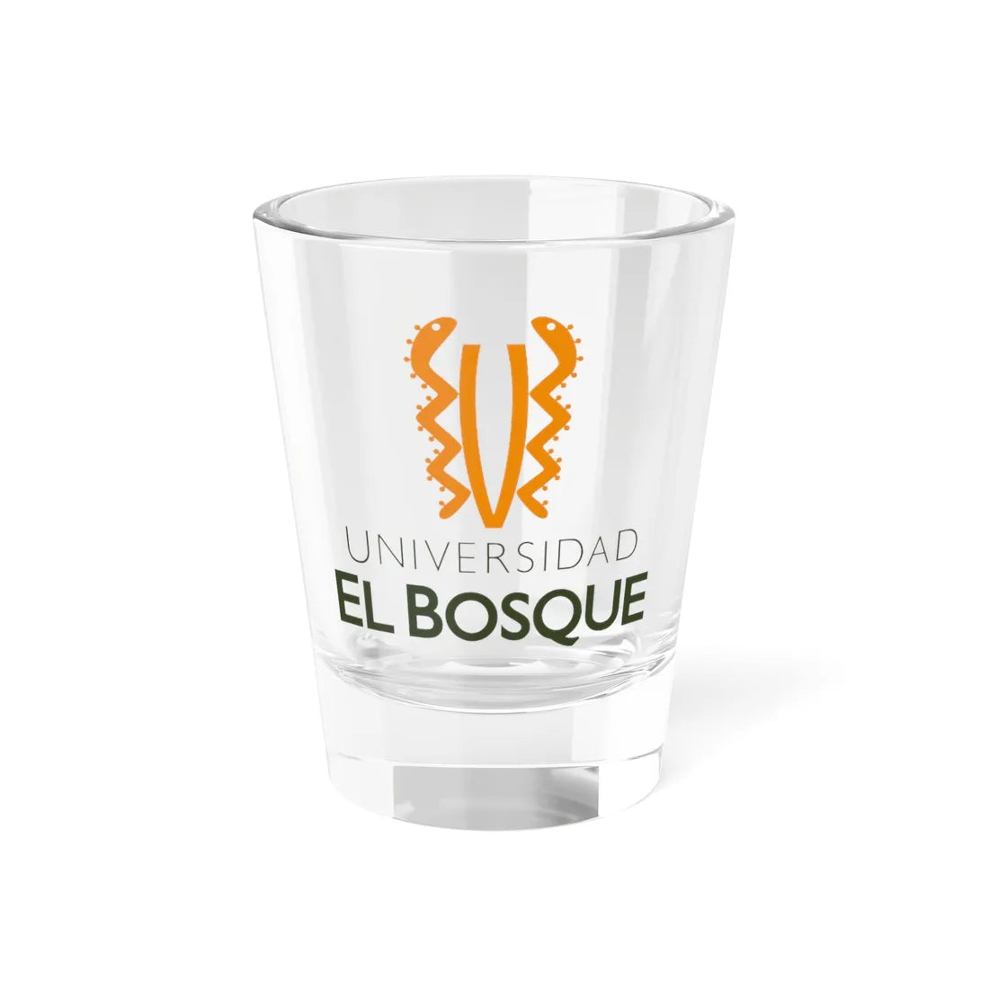 Logo de la Universidad El Bosque (Colombia) (Coat of Arms) Shot Glass 1.5oz 1.5oz - Go Mug Yourself