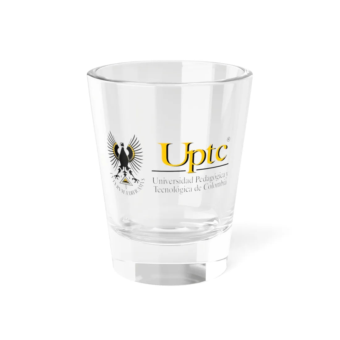 Logo de la UPTC (Colombia) (Coat of Arms) Shot Glass 1.5oz 1.5oz - Go Mug Yourself