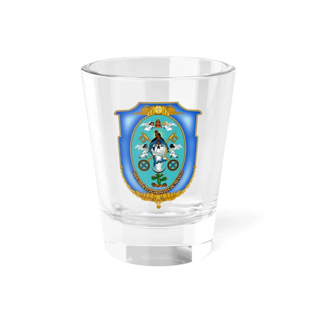 Logo del APM (Costa Rica) (Coat of Arms) Shot Glass 1.5oz 1.5oz - Go Mug Yourself