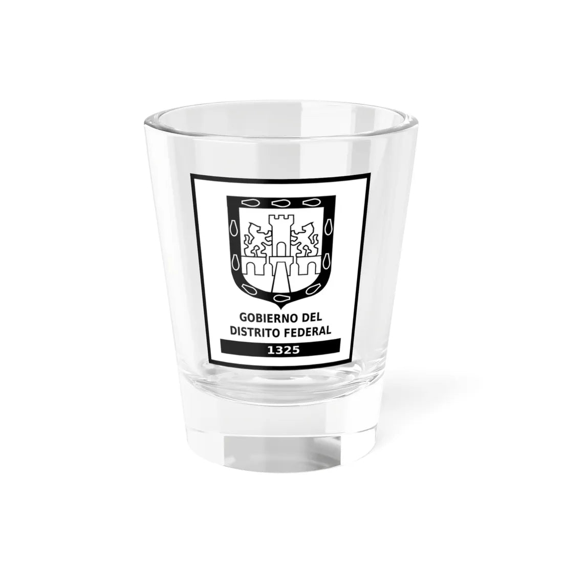 Logo del Gobierno del Distrito Federal México (Costa Rica) (Coat of Arms) Shot Glass 1.5oz 1.5oz - Go Mug Yourself