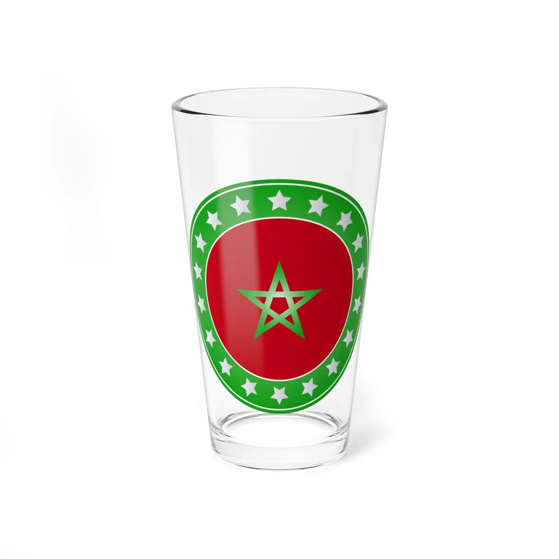 Logo Flag Morocco (Morocco) Pint Glass 16oz 16oz - Go Mug Yourself