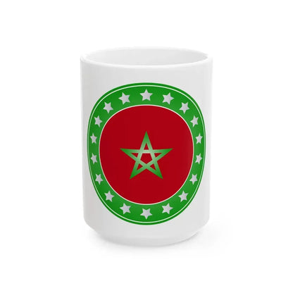 Logo Flag Morocco (Morocco) White Coffee Mug 15oz - Go Mug Yourself