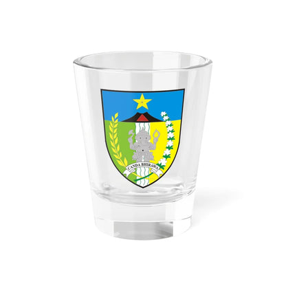 Logo Kabupaten Kediri Seal of Kediri Regency (Indonesia) (Coat of Arms) Shot Glass 1.5oz 1.5oz - Go Mug Yourself