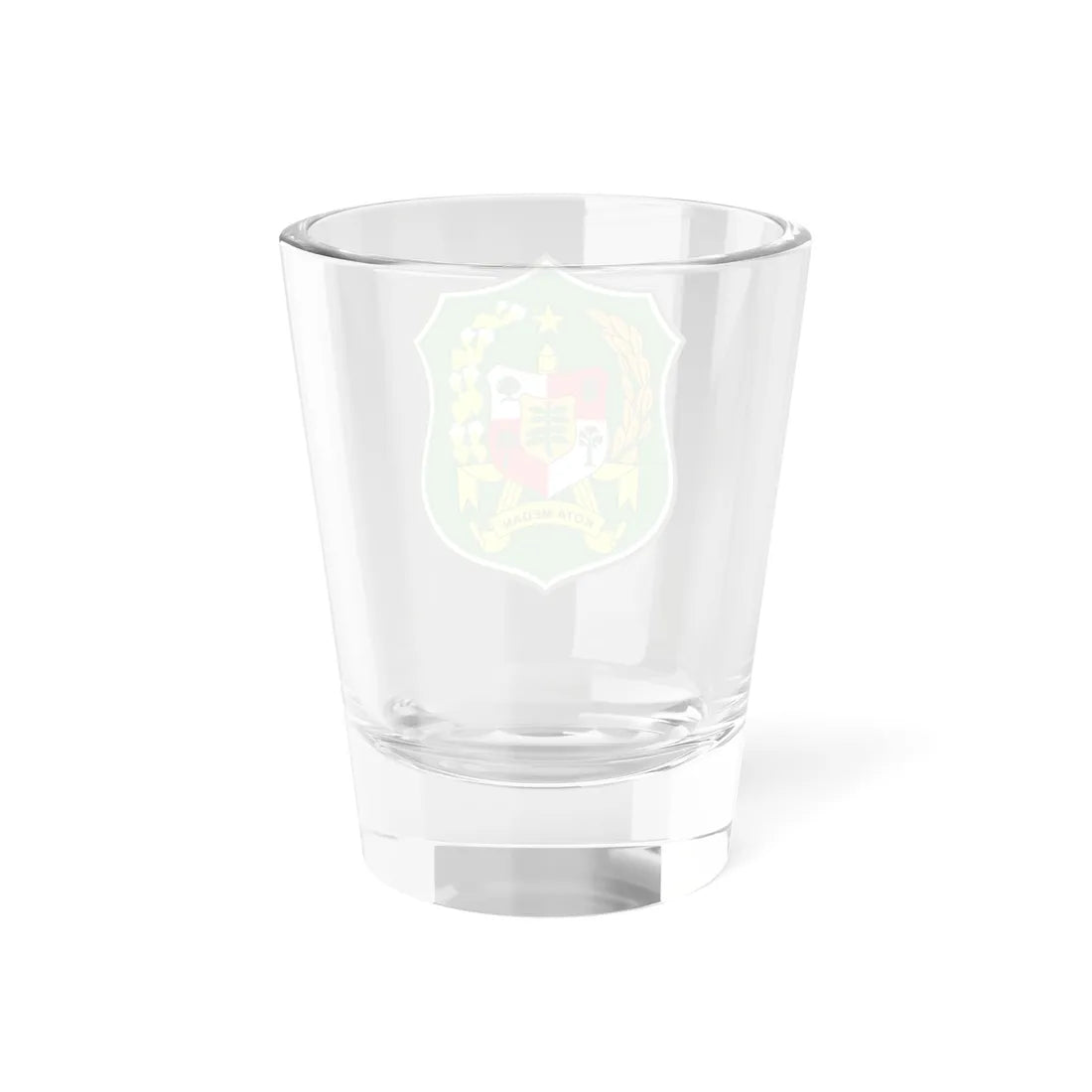 Logo Kota Medan Seal of Medan (Indonesia) (Coat of Arms) Shot Glass 1.5oz - Go Mug Yourself