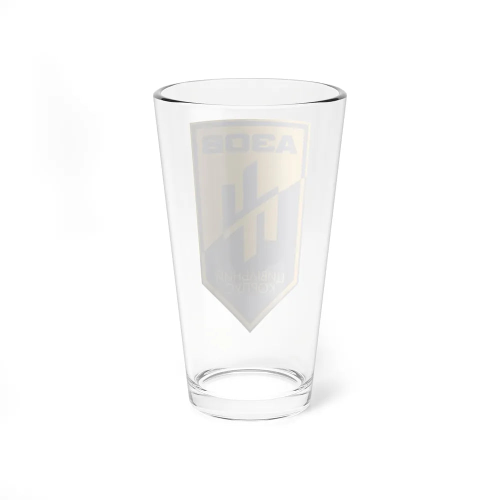 Logo of the Azov Civil Corps (Ukraine) Pint Glass 16oz-Go Mug Yourself