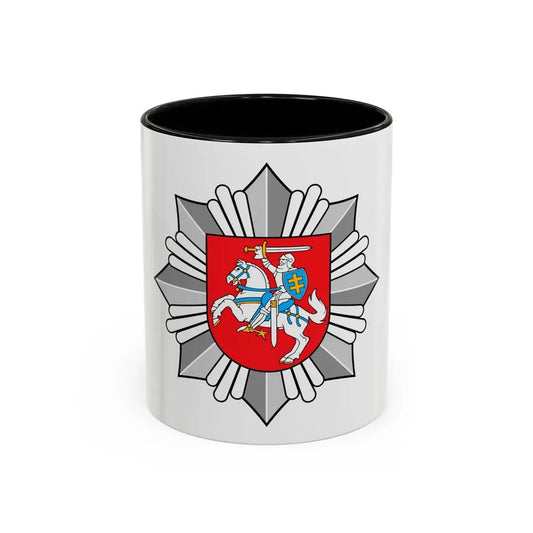 Logo of the Police of Lithuania - Accent Coffee Mug 11oz Black - Go Mug Yourself