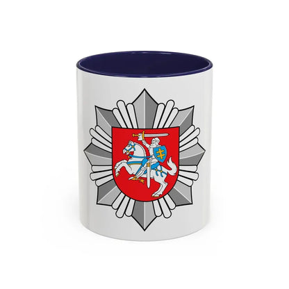 Logo of the Police of Lithuania - Accent Coffee Mug 11oz Navy - Go Mug Yourself