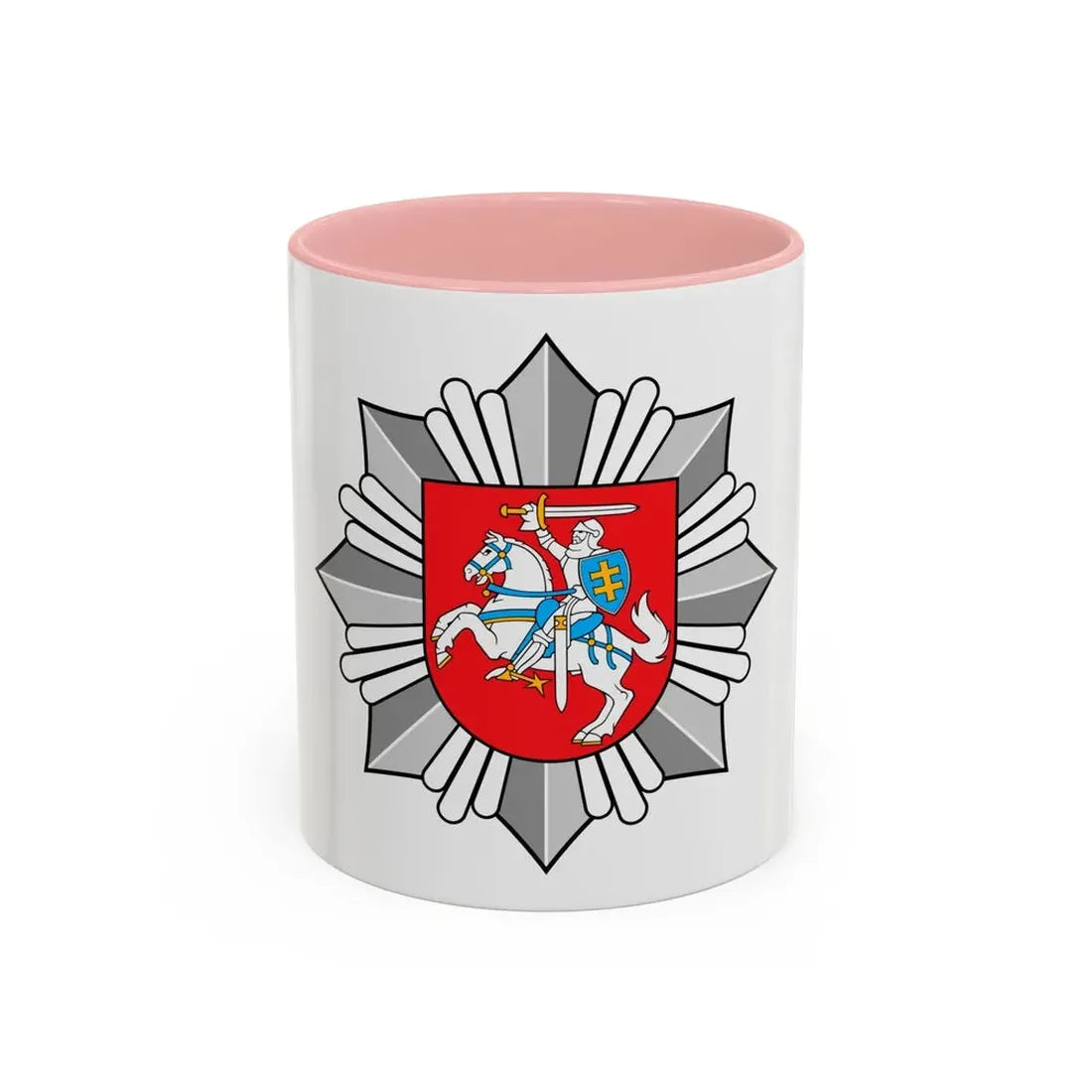 Logo of the Police of Lithuania - Accent Coffee Mug 11oz Pink - Go Mug Yourself