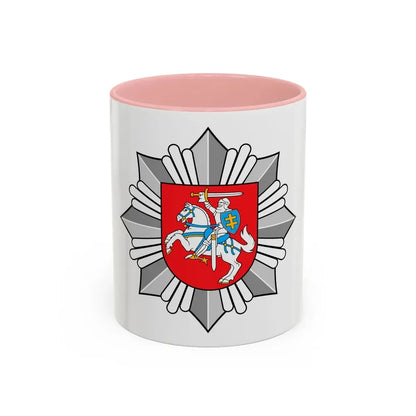 Logo of the Police of Lithuania - Accent Coffee Mug 11oz Pink - Go Mug Yourself