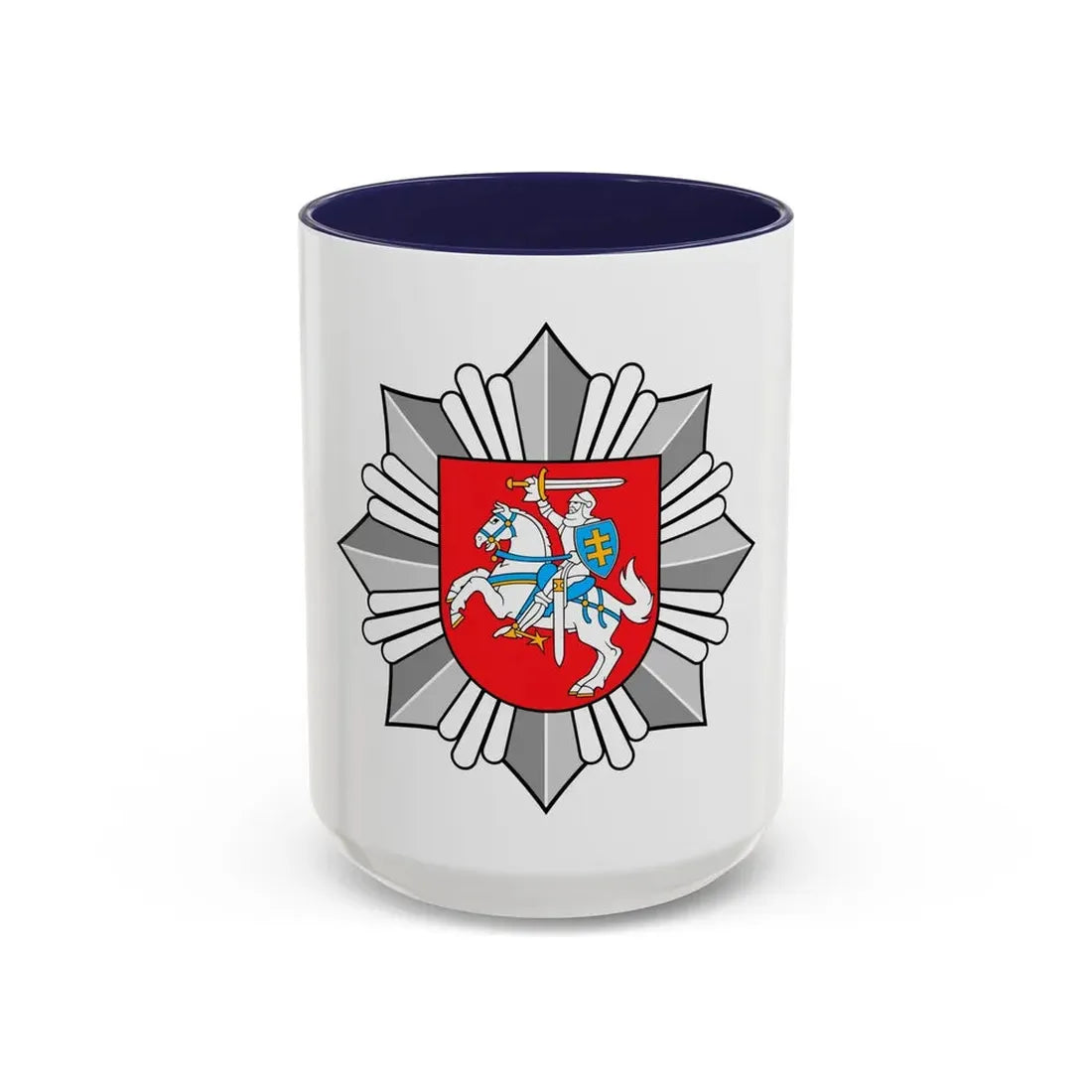 Logo of the Police of Lithuania - Accent Coffee Mug 15oz Navy - Go Mug Yourself