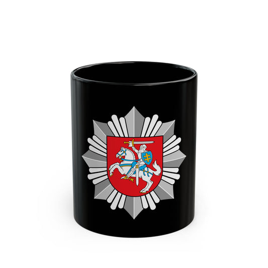 Logo of the Police of Lithuania - Black Coffee Mug-11oz-Go Mug Yourself