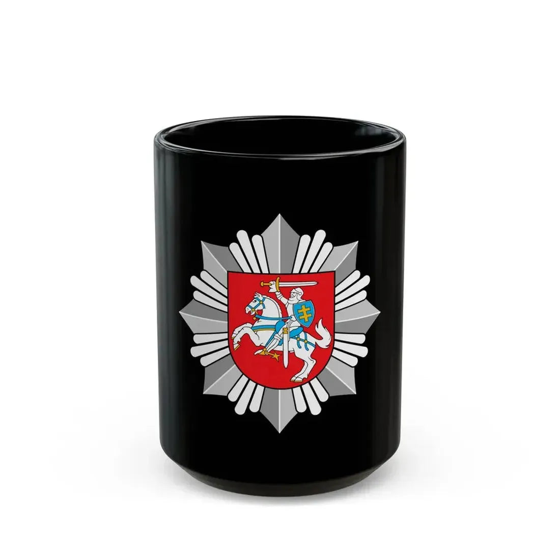 Logo of the Police of Lithuania - Black Coffee Mug 15oz - Go Mug Yourself