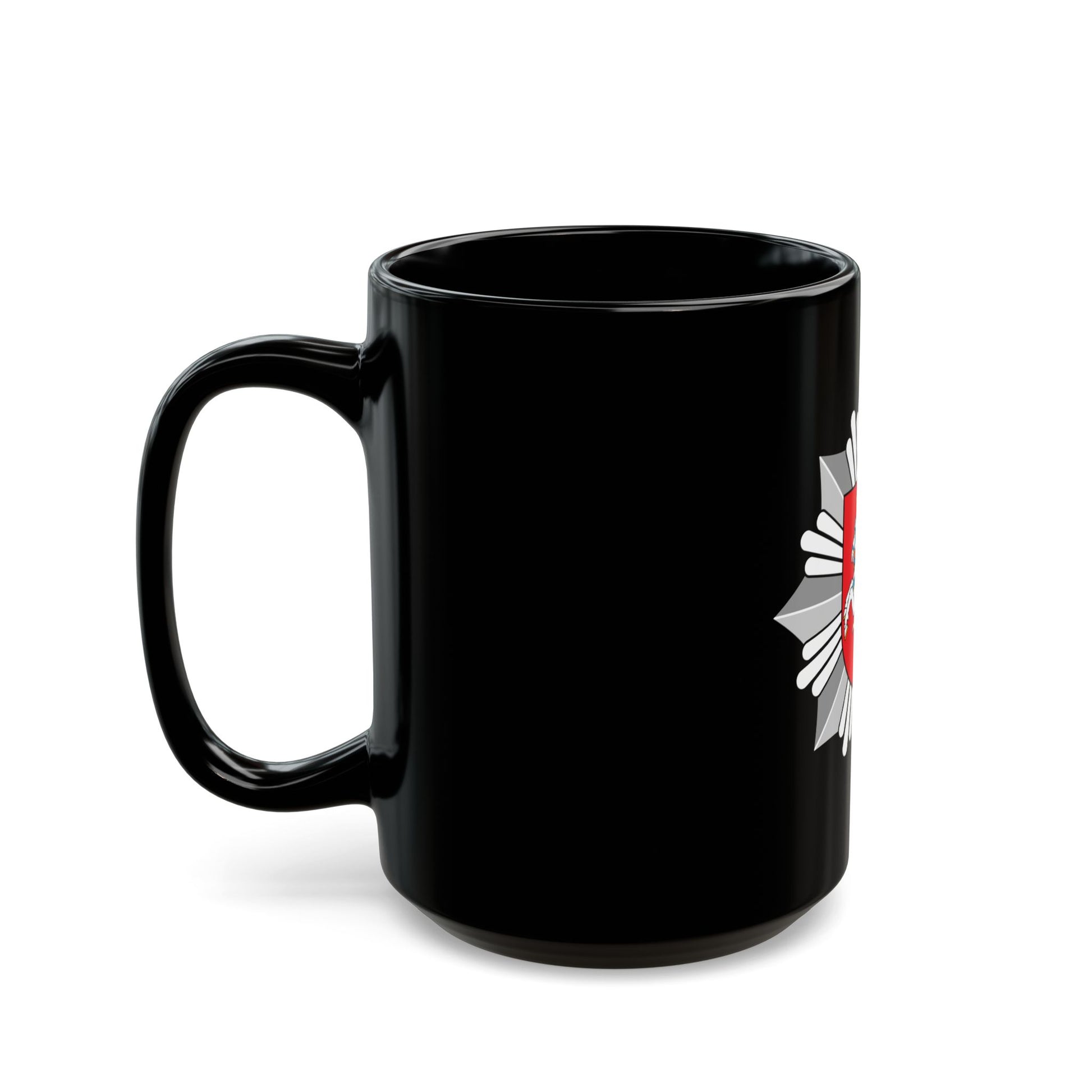 Logo of the Police of Lithuania - Black Coffee Mug-Go Mug Yourself