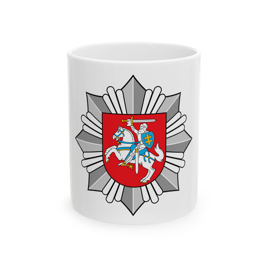 Logo of the Police of Lithuania - White Coffee Mug-11oz-Go Mug Yourself