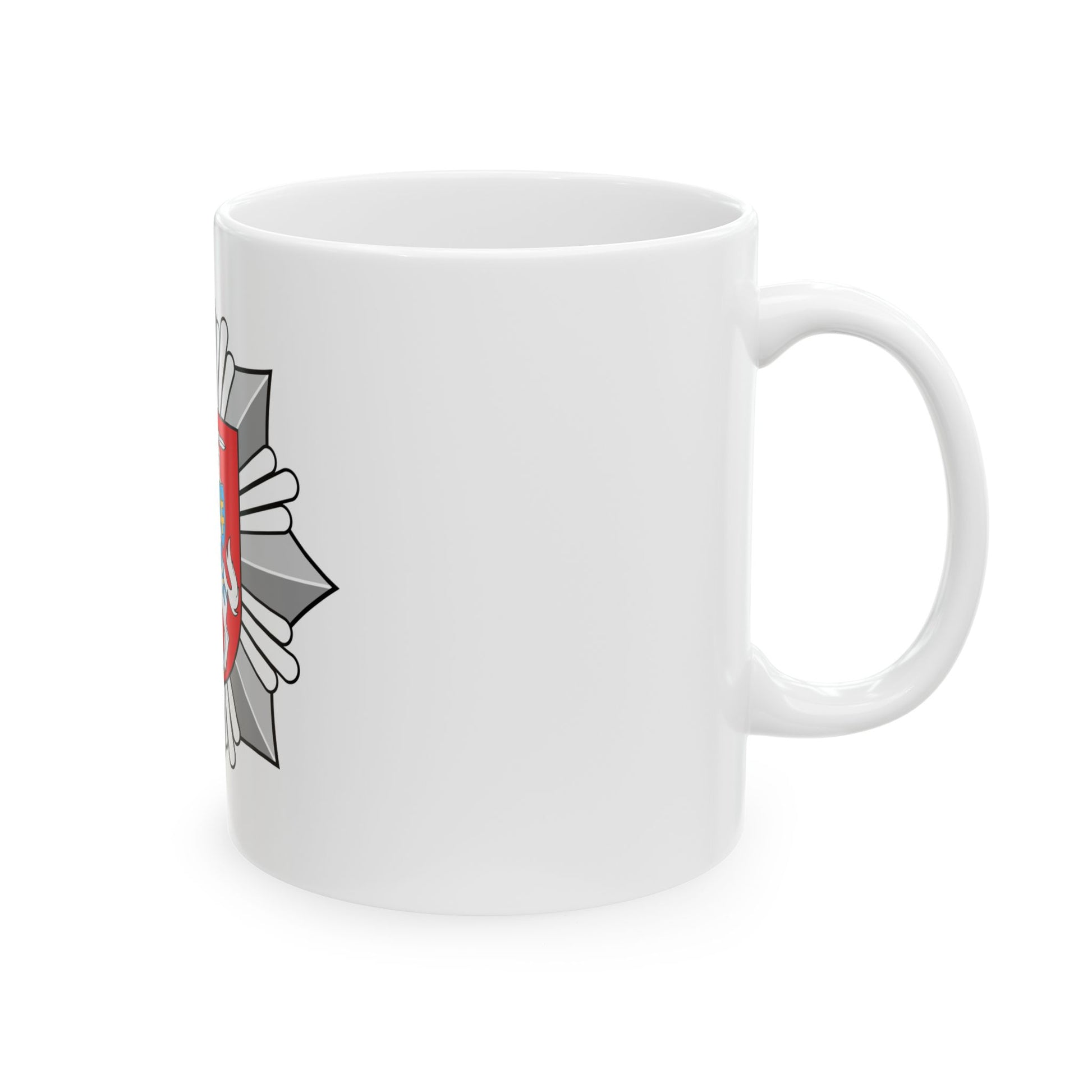 Logo of the Police of Lithuania - White Coffee Mug-Go Mug Yourself