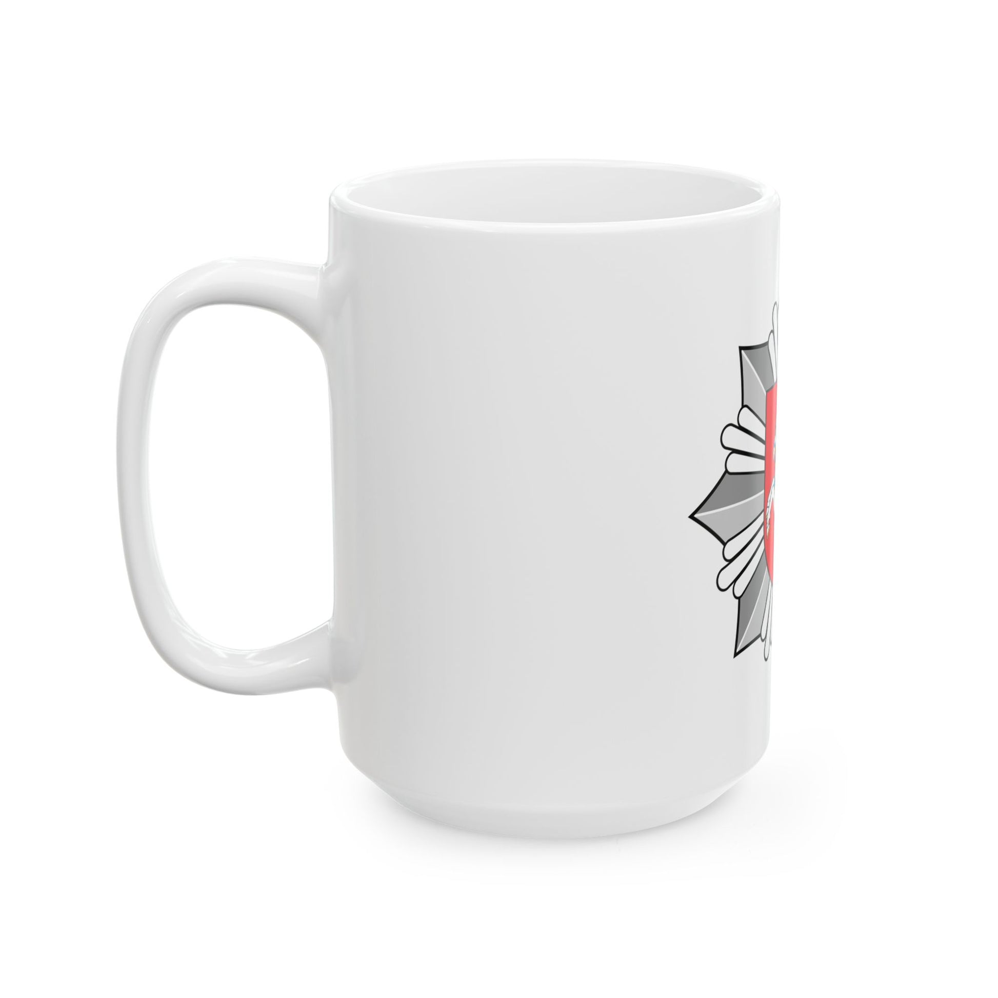 Logo of the Police of Lithuania - White Coffee Mug-Go Mug Yourself