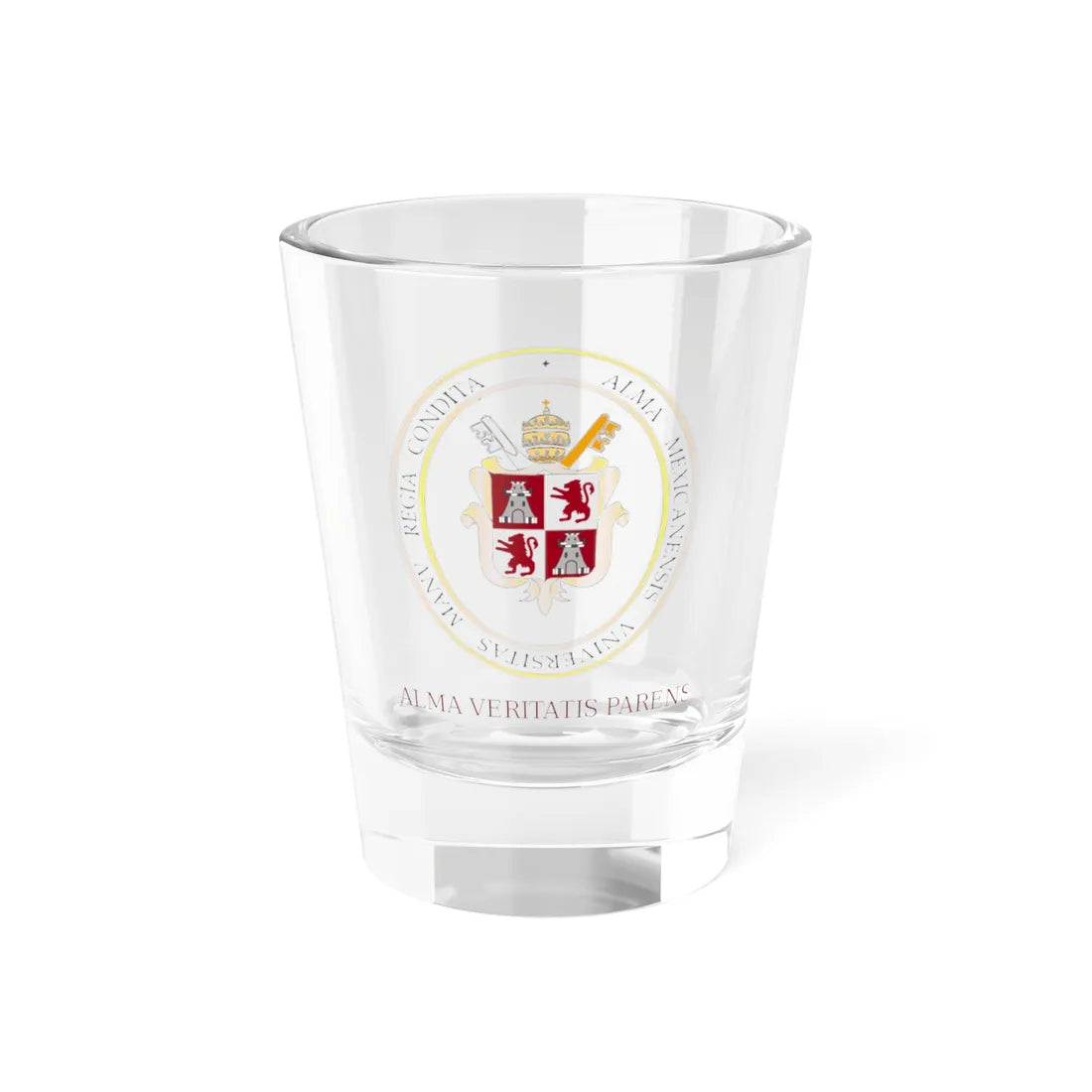 Logo Universidad Pontificia de México (Mexico) (Coat of Arms) Shot Glass 1.5oz 1.5oz - Go Mug Yourself
