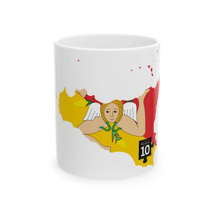 Logo Wikipedia 10 - Sicilia 6 (Italy) White Coffee Mug 11oz - Go Mug Yourself