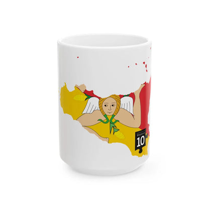 Logo Wikipedia 10 - Sicilia 6 (Italy) White Coffee Mug 15oz - Go Mug Yourself