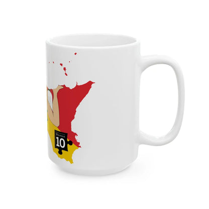 Logo Wikipedia 10 - Sicilia 6 (Italy) White Coffee Mug - Go Mug Yourself