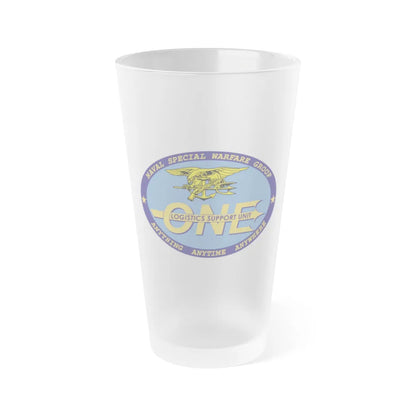 LOGSU One (U.S. Navy) Frosted Pint Glass 16oz-Go Mug Yourself