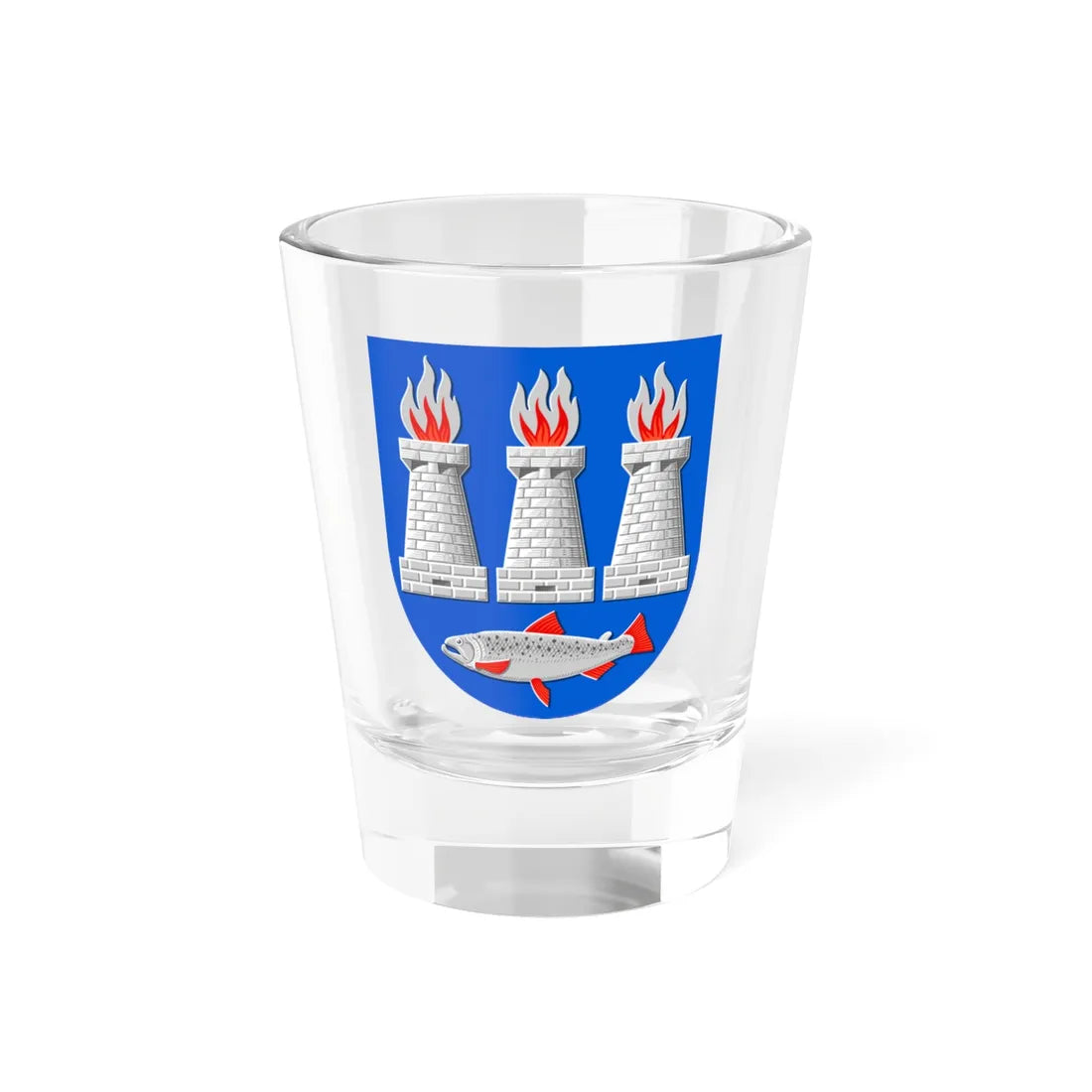 Lohja.vaakuna.1951 (Finland) (Coat of Arms) Shot Glass 1.5oz 1.5oz - Go Mug Yourself