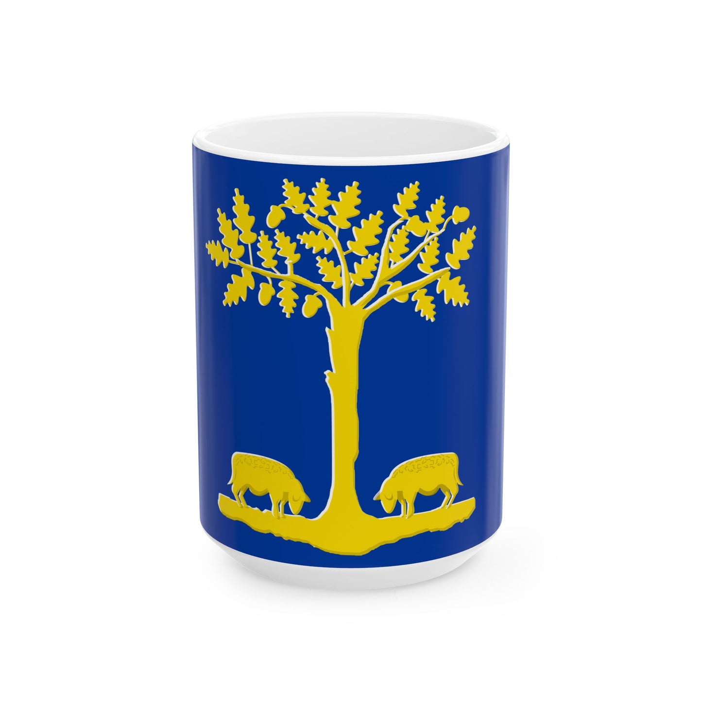 Lommel vlag (Belgium) White Coffee Mug-15oz-Go Mug Yourself