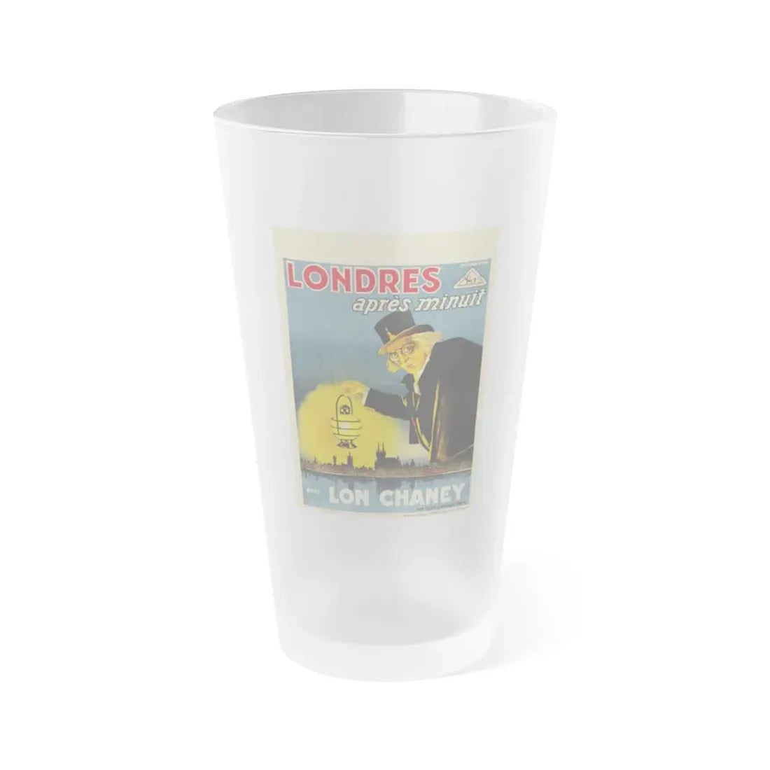 LONDON AFTER MIDNIGHT (BELGIAN) 1927 Movie Poster - Frosted Pint Glass 16oz Default Title - Go Mug Yourself