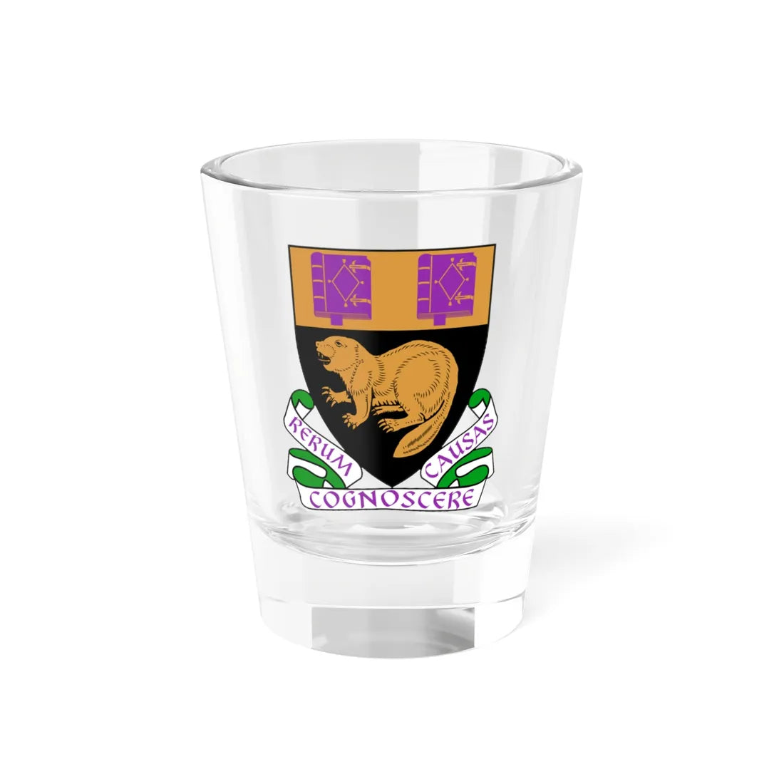 London School of Economics Coat of Arms (United Kingdom) (Coat of Arms) Shot Glass 1.5oz 1.5oz - Go Mug Yourself