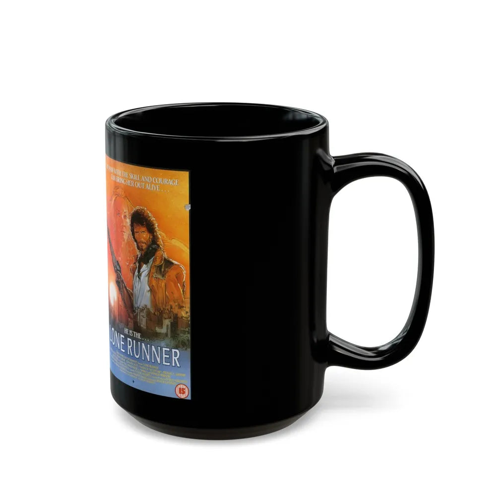 LONE RUNNER (VHS COVER) - Black Coffee Mug-Go Mug Yourself