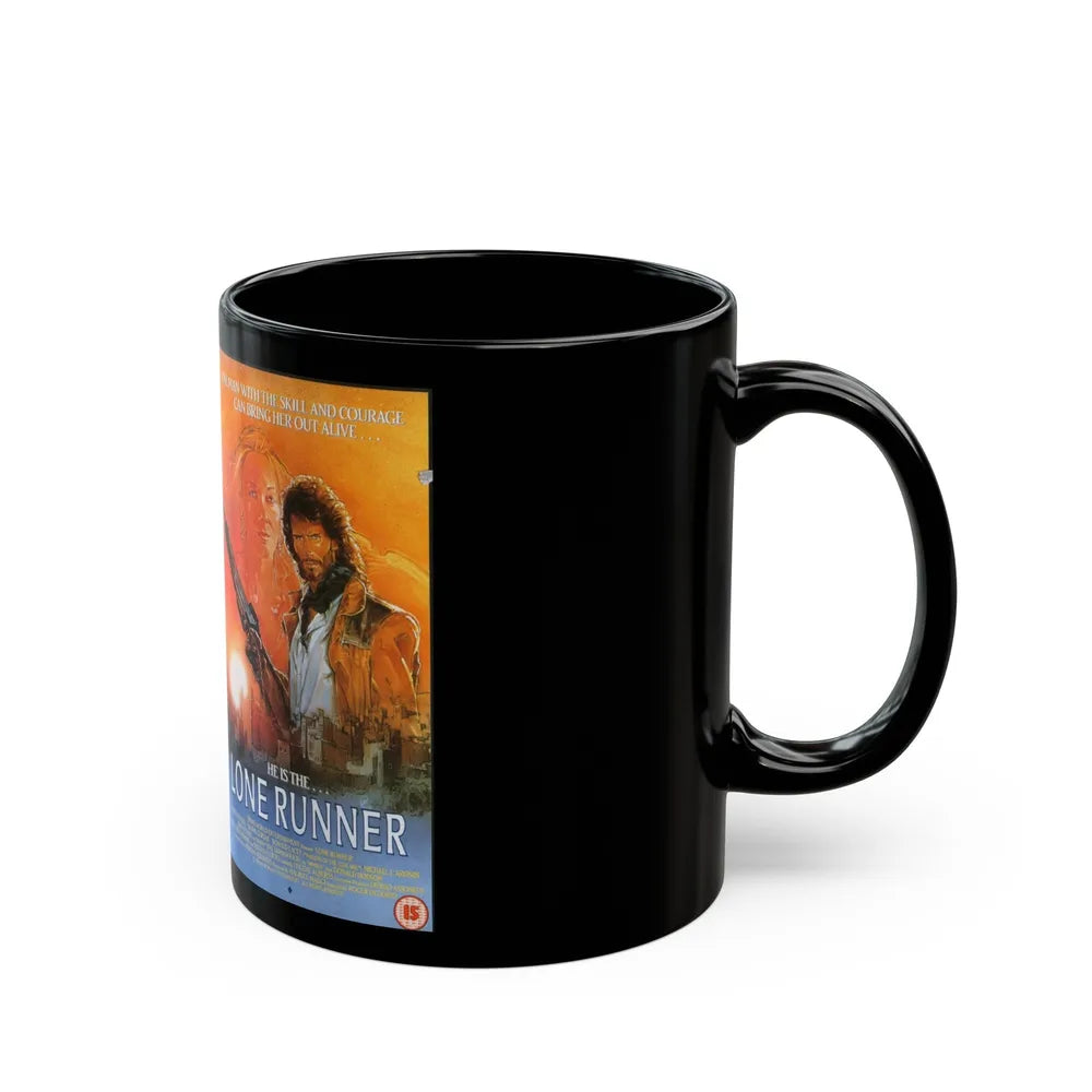 LONE RUNNER (VHS COVER) - Black Coffee Mug-Go Mug Yourself