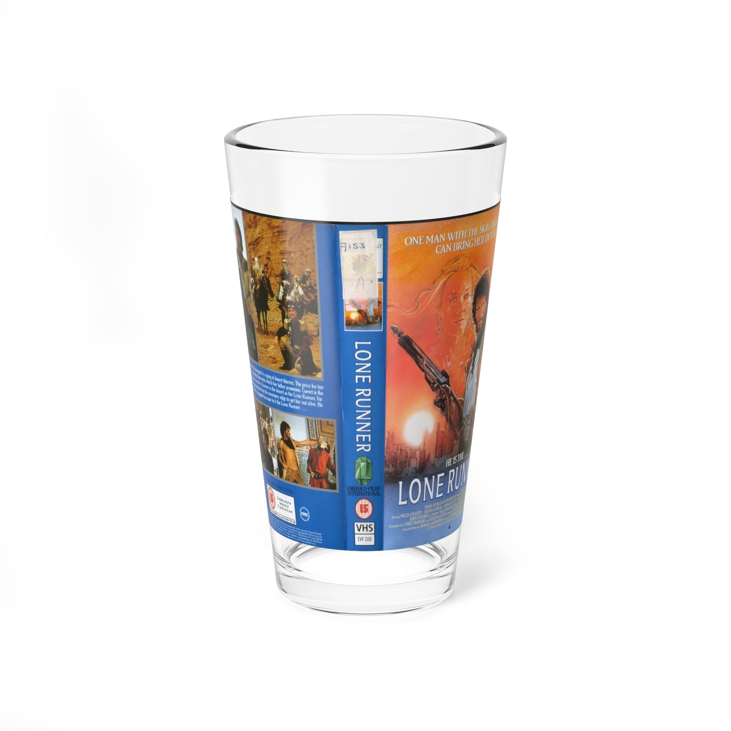 LONE RUNNER (VHS COVER) Pint Glass 16oz-16oz-Go Mug Yourself