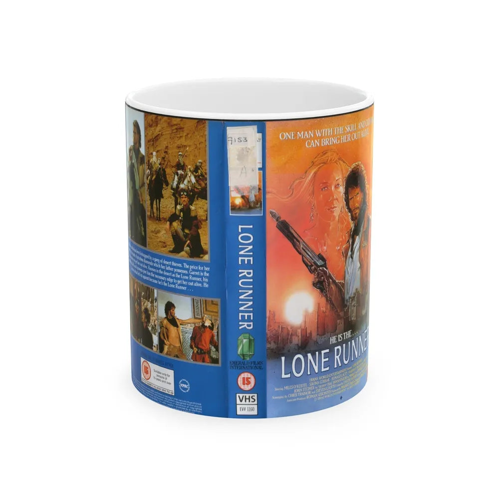 LONE RUNNER (VHS COVER) - White Coffee Mug-11oz-Go Mug Yourself