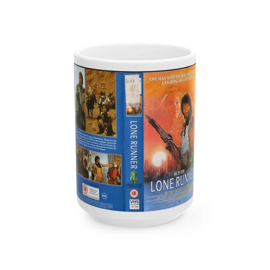 LONE RUNNER (VHS COVER) - White Coffee Mug-15oz-Go Mug Yourself