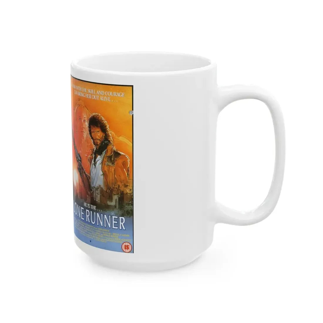 LONE RUNNER (VHS COVER) - White Coffee Mug - Go Mug Yourself