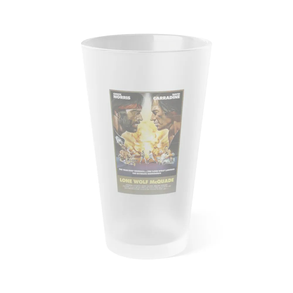 LONE WOLF MCQUADE 1983 Movie Poster - Frosted Pint Glass 16oz-Go Mug Yourself