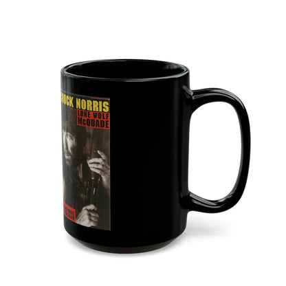 LONE WOLF MCQUADE CHUCK NORRIS (VHS COVER) - Black Coffee Mug-Go Mug Yourself