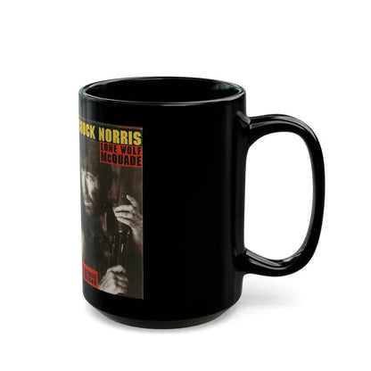 LONE WOLF MCQUADE CHUCK NORRIS (VHS COVER) - Black Coffee Mug - Go Mug Yourself