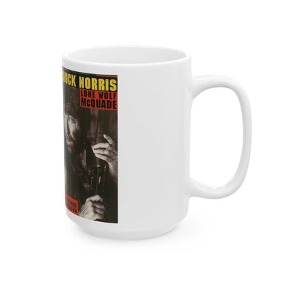 LONE WOLF MCQUADE CHUCK NORRIS (VHS COVER) - White Coffee Mug-Go Mug Yourself