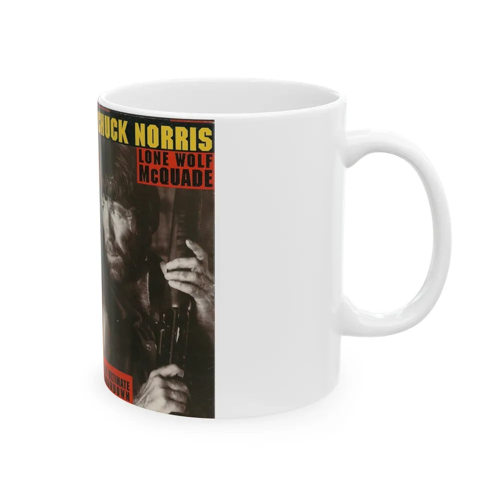 LONE WOLF MCQUADE CHUCK NORRIS (VHS COVER) - White Coffee Mug-Go Mug Yourself