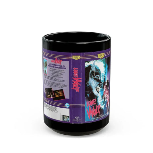 LONE WOLF (VHS COVER) - Black Coffee Mug 15oz - Go Mug Yourself
