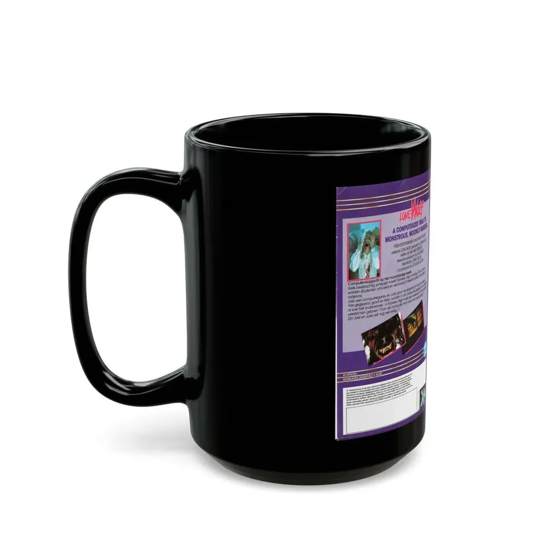 LONE WOLF (VHS COVER) - Black Coffee Mug - Go Mug Yourself
