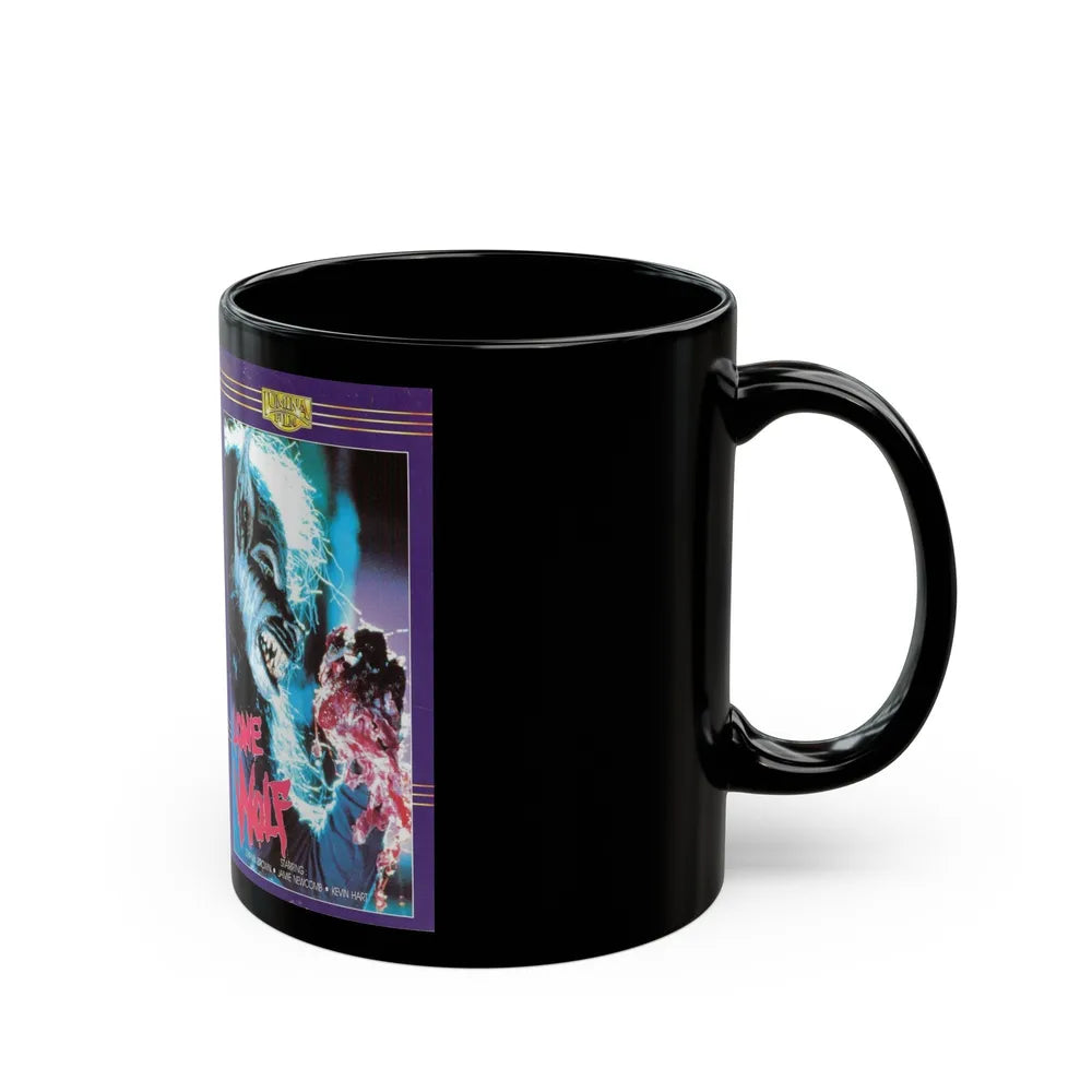 LONE WOLF (VHS COVER) - Black Coffee Mug-Go Mug Yourself